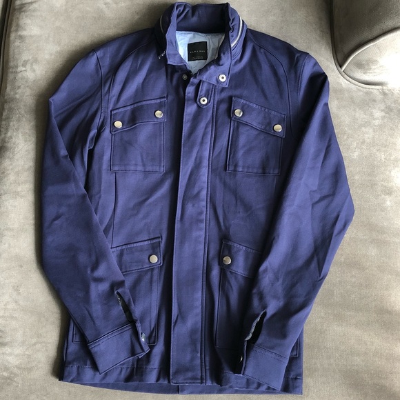 zara man blue jacket